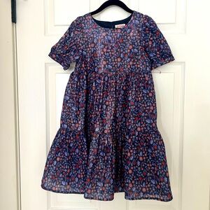 Cat & Jack Girl’s Metallic Purple Puff Sleeve Tiered Party Dress - S (6/7) NWOT